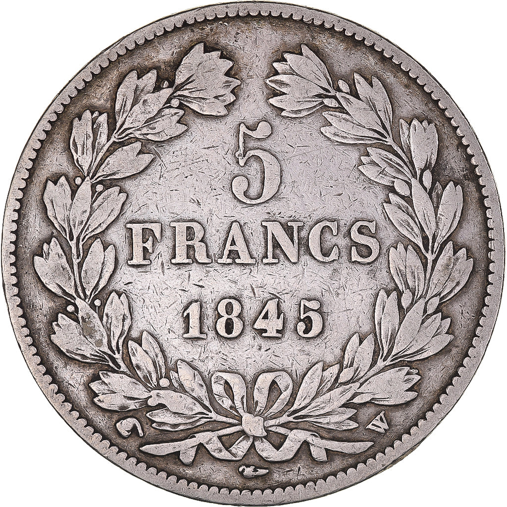 Coin, France, Louis-Philippe, 5 Francs, 1845, Lille, VF(30-35), Silver