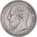 Moeda, Bélgica, Leopold II, 5 Francs, 5 Frank, 1867, VF(30-35), Prata, KM:24