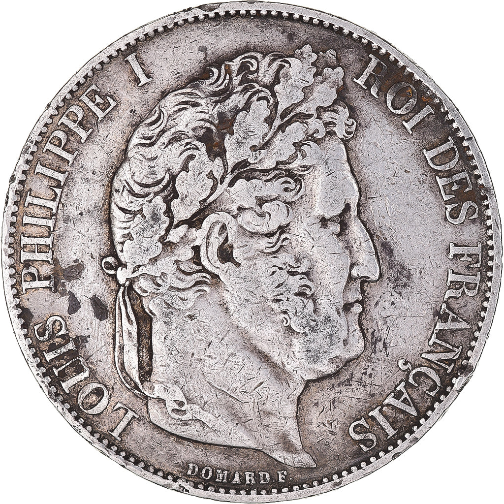 Münze, Frankreich, Louis-Philippe, 5 Francs, 1844, Lille, S+, Silber