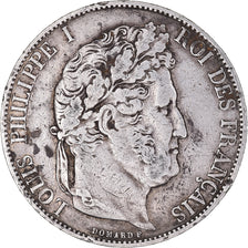 Münze, Frankreich, Louis-Philippe, 5 Francs, 1844, Lille, S+, Silber