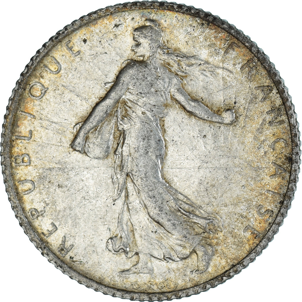 Moneta, Francja, Semeuse, Franc, 1910, Paris, EF(40-45), Srebro, KM:844.1