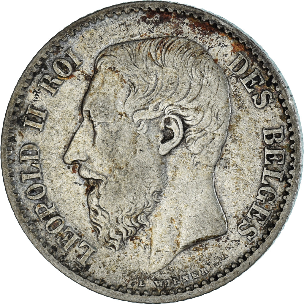 Coin, Belgium, Leopold II, Franc, 1866, EF(40-45), Silver, KM:28.1