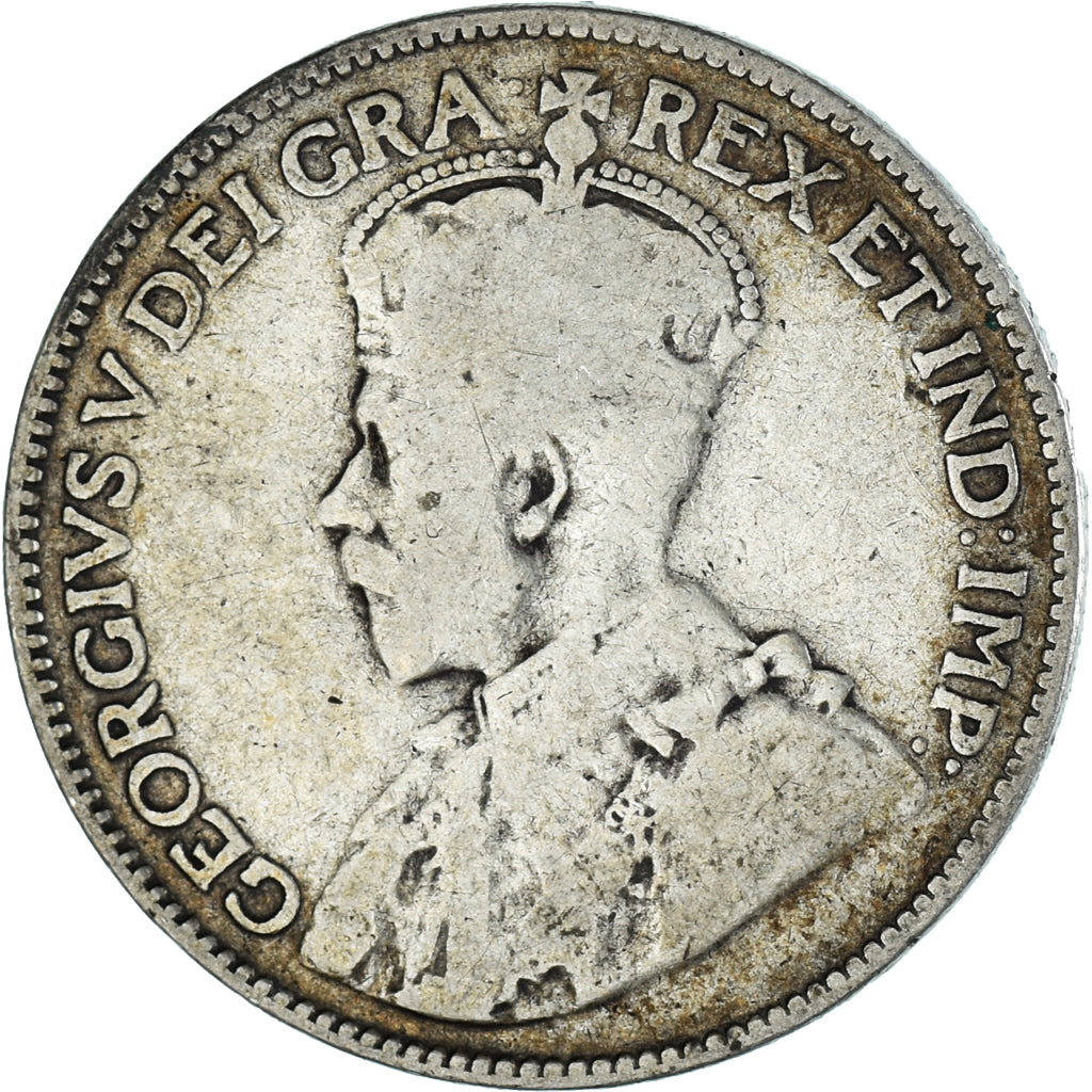 Monnaie, Canada, George V, 25 Cents, 1919, Royal Canadian Mint, Ottawa, B+