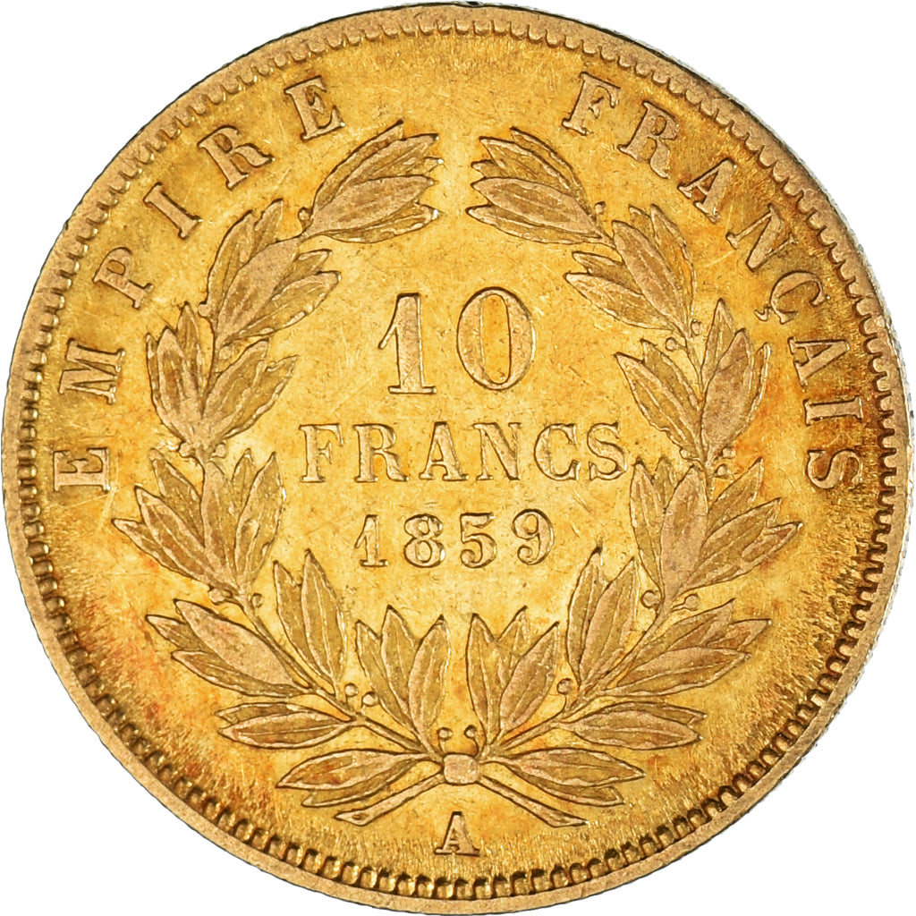 Monnaie, France, Napoleon III, Napoléon III, 10 Francs, 1859, Paris, TB+, Or