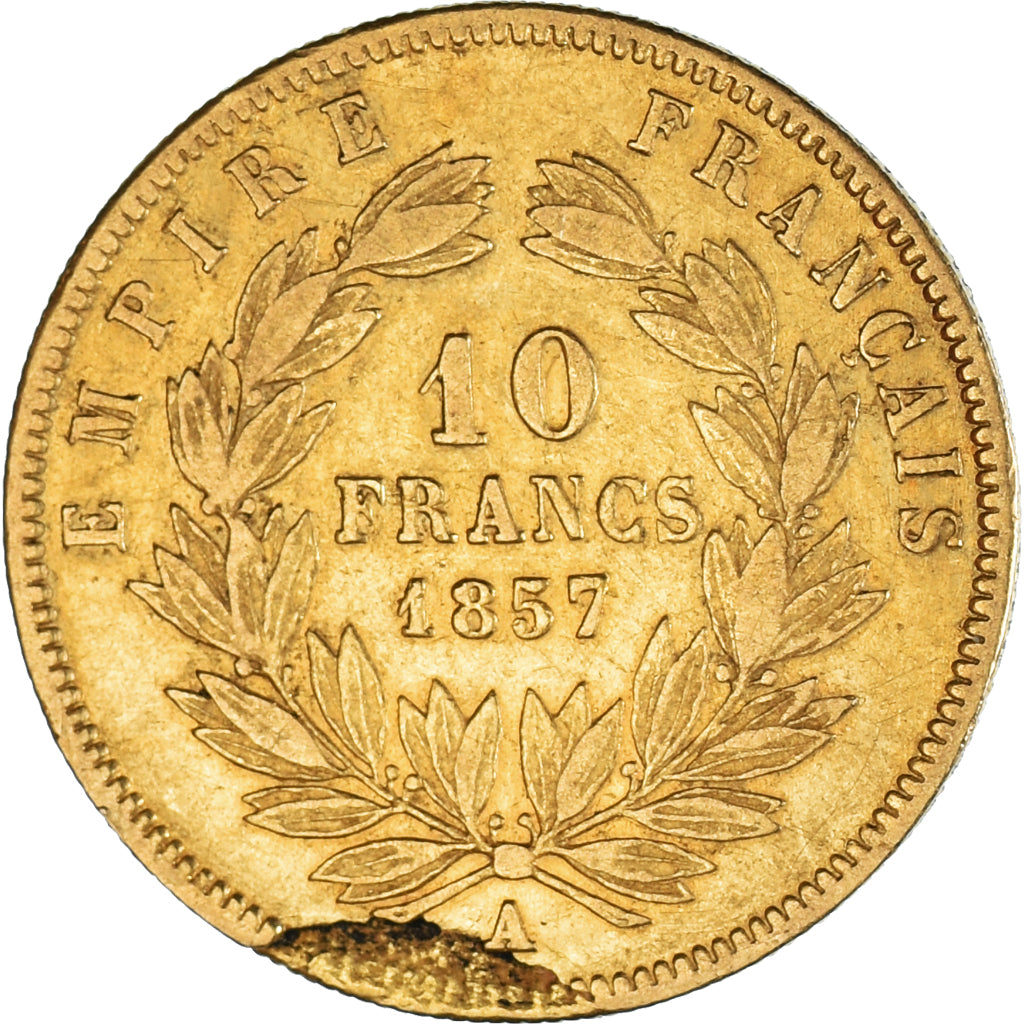 Monnaie, France, Napoleon III, 10 Francs, 1857, Paris, TB+, Or, Gad 1014