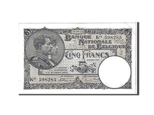 Banknote, Belgium, 5 Francs, 1922, KM:93, AU(50-53)