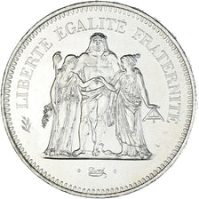 Münze, Frankreich, Hercule, 50 Francs, 1977, Paris, VZ+, Silber, KM:941.1
