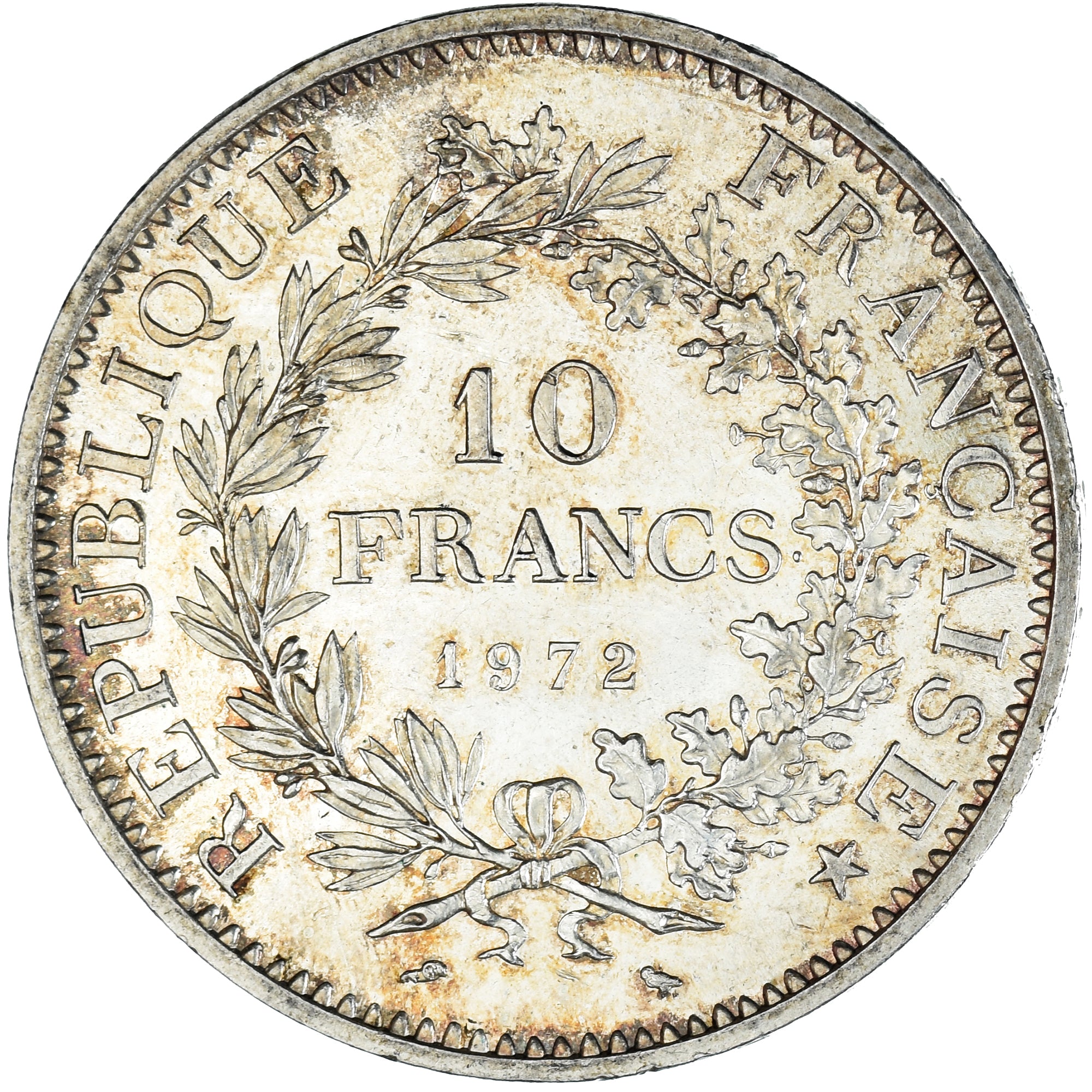 Coin, France, Hercule, 10 Francs, 1972, Paris, MS(60-62), Silver, KM:932