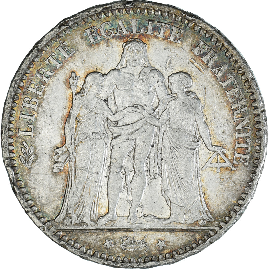 Coin, France, Hercule, 5 Francs, 1876, Paris, VF(30-35), Silver, KM:820.1