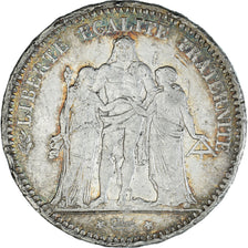 Coin, France, Hercule, 5 Francs, 1876, Paris, VF(30-35), Silver, KM:820.1