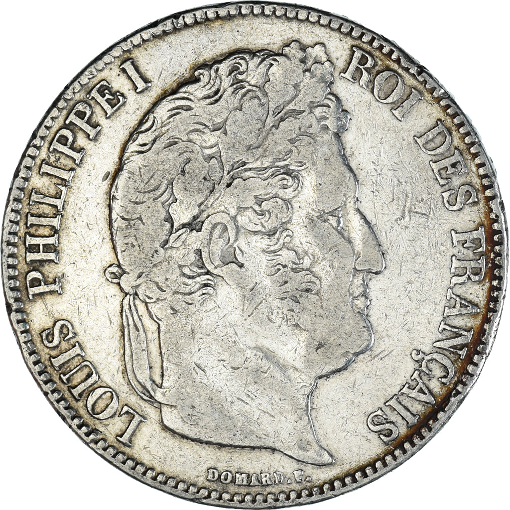 Moneda, Francia, Louis-Philippe, 5 Francs, 1834, La Rochelle, BC+, Plata