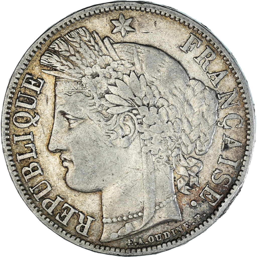 Coin, France, Cérès, 5 Francs, 1870, Paris, VF(30-35), Silver, KM:818.1