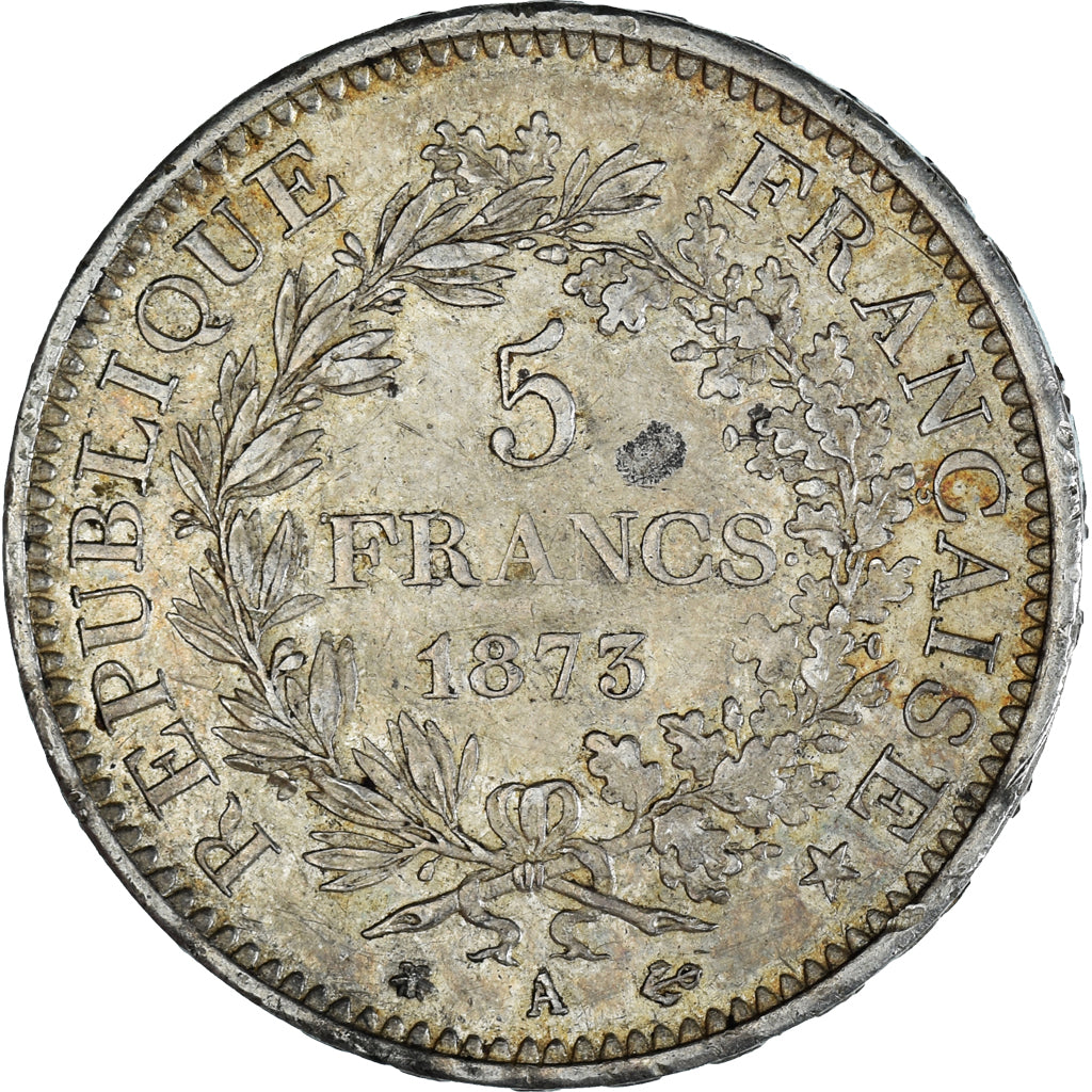 Coin, France, Hercule, 5 Francs, 1873, Paris, VF(30-35), Silver, KM:820.1