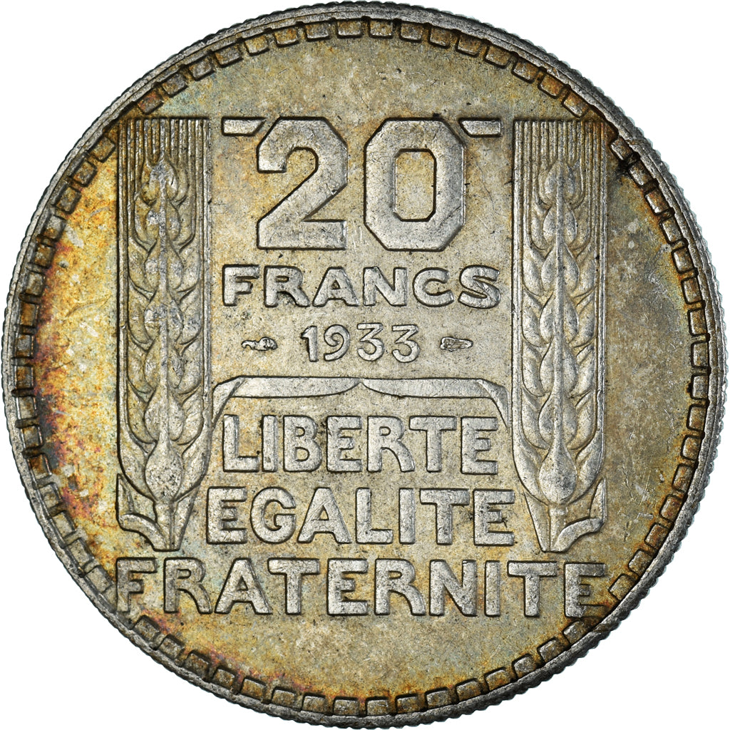 Münze, Frankreich, Turin, 20 Francs, 1933, Paris, Rameaux longs, SS, Silber
