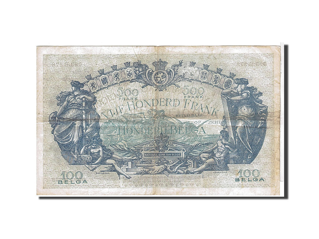 Banknote, Belgium, 500 Francs-100 Belgas, 1929, KM:103a, EF(40-45)