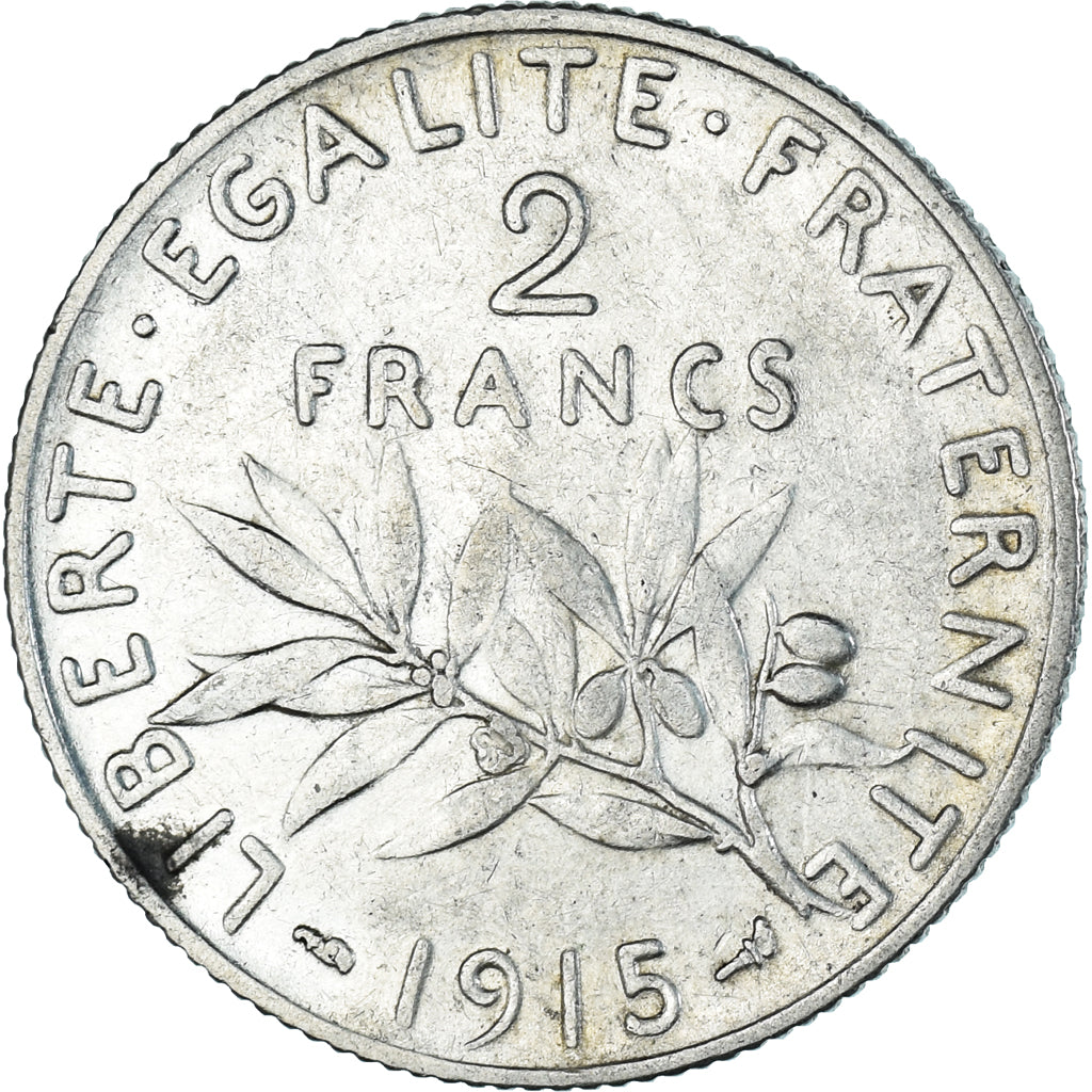 Münze, Frankreich, Semeuse, 2 Francs, 1915, Paris, SS, Silber, KM:845.1