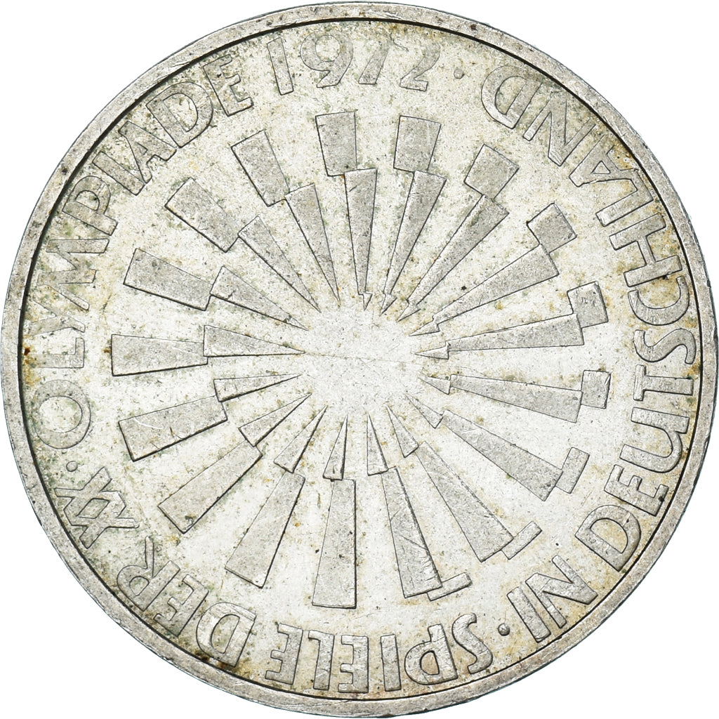 Monnaie, République fédérale allemande, 10 Mark, 1972, Hamburg, TTB, Argent