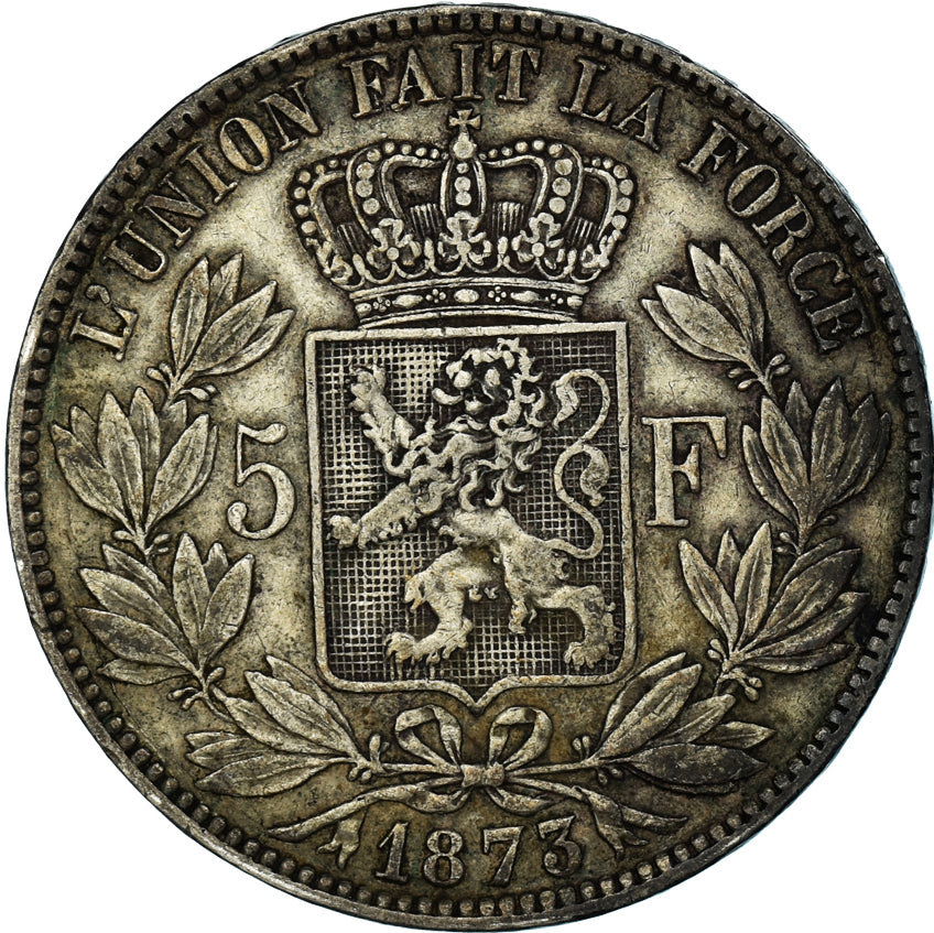 Monnaie, Belgique, Leopold II, 5 Francs, 5 Frank, 1873, TB+, Argent, KM:24