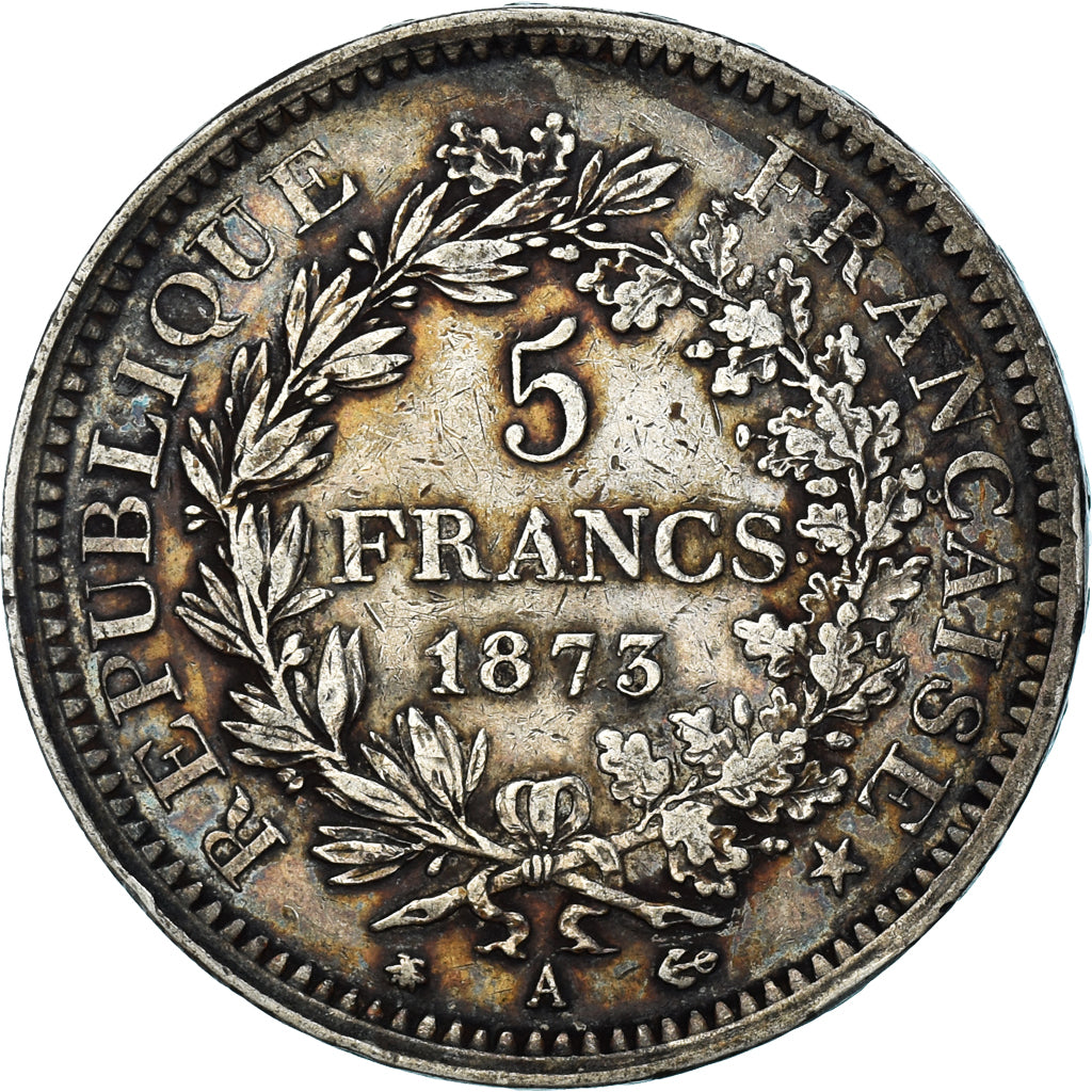 Coin, France, Hercule, 5 Francs, 1873, Paris, VF(30-35), Silver, KM:820.1
