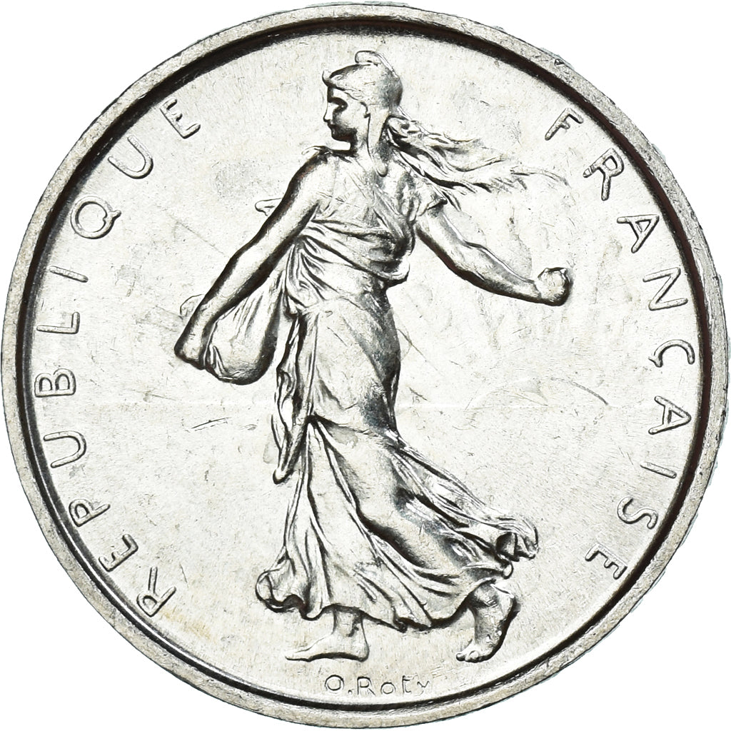 Moneta, Francja, Semeuse, 5 Francs, 1969, Paris, MS(63), Srebro, KM:926