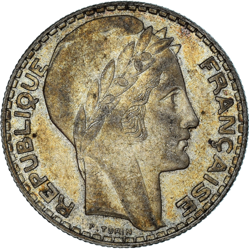 Moneda, Francia, Turin, 10 Francs, 1938, Paris, MBC+, Plata, KM:878, Gadoury:801