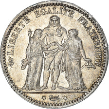 Moneta, Francia, Hercule, 5 Francs, 1873, Paris, BB, Argento, KM:820.1