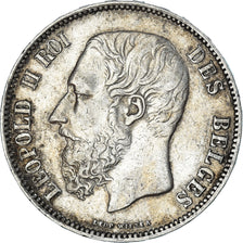 Monnaie, Belgique, Leopold II, 5 Francs, 5 Frank, 1873, TB+, Argent, KM:24
