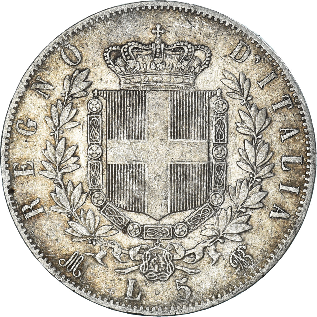 Moneta, Italia, Vittorio Emanuele II, 5 Lire, 1873, Milan, MB+, Argento, KM:8.3