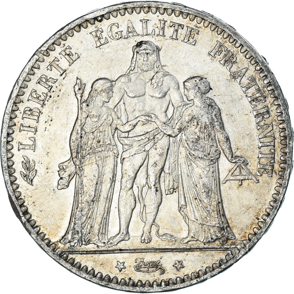 Moneda, Francia, Hercule, 5 Francs, 1877, Paris, MBC, Plata, KM:820.1