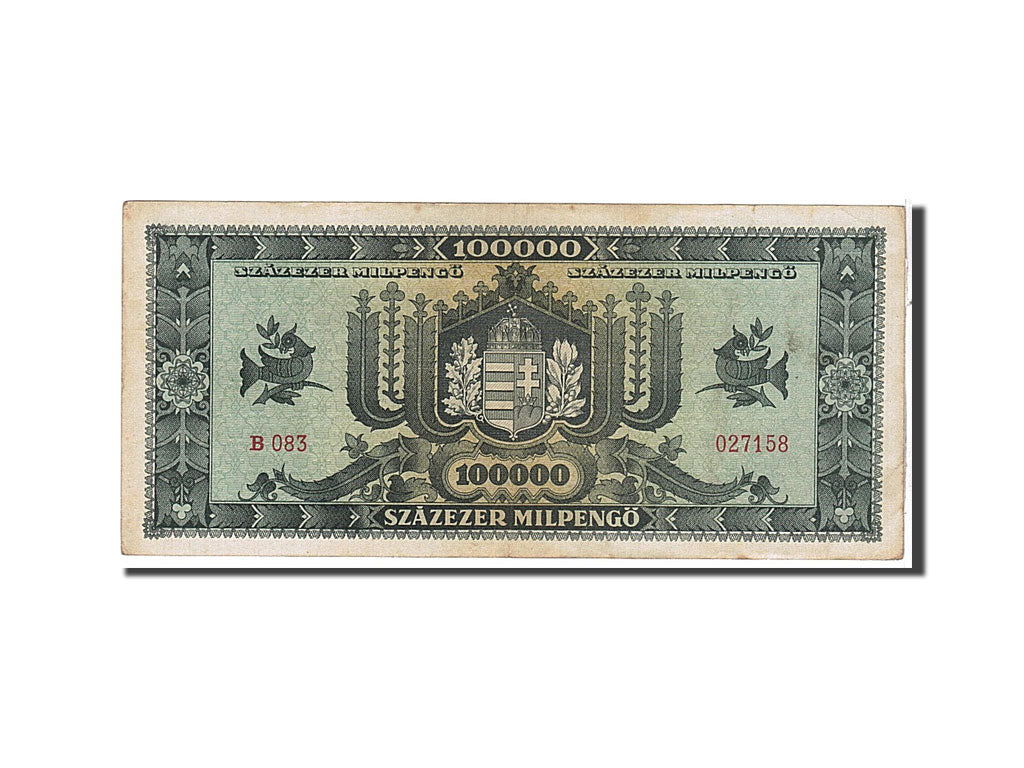 Banknote, Hungary, 100,000 Milpengö, 1946, KM:127, AU(50-53)