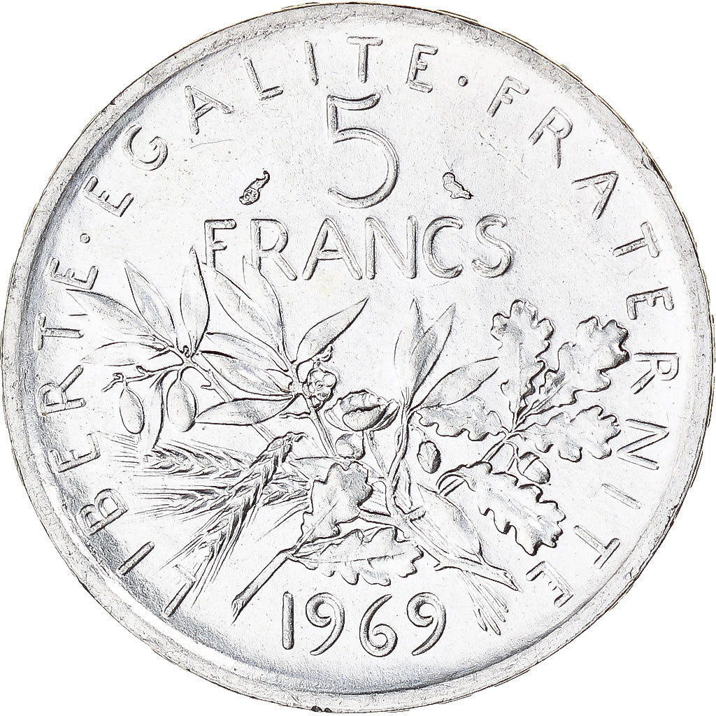 Monnaie, France, Semeuse, 5 Francs, 1969, Paris, SPL, Argent, Gadoury:770