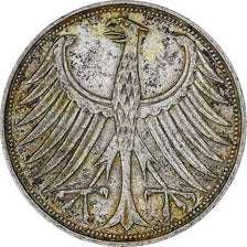 GERMANIA - REPUBBLICA FEDERALE, 5 Mark, 1951, Munich, BB, Argento, KM:112.1