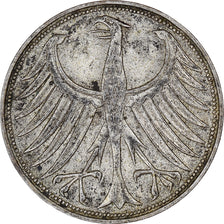 GERMANY - FEDERAL REPUBLIC, 5 Mark, 1951, Munich, EF(40-45), Silver, KM:112.1