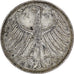 GERMANY - FEDERAL REPUBLIC, 5 Mark, 1951, Munich, EF(40-45), Silver, KM:112.1