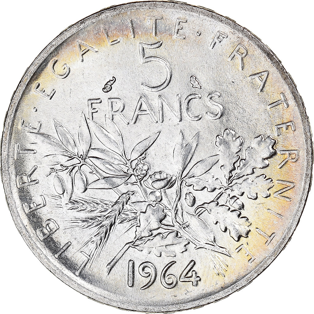 Moneta, Francia, Semeuse, 5 Francs, 1964, Paris, SPL, Argento, KM:926