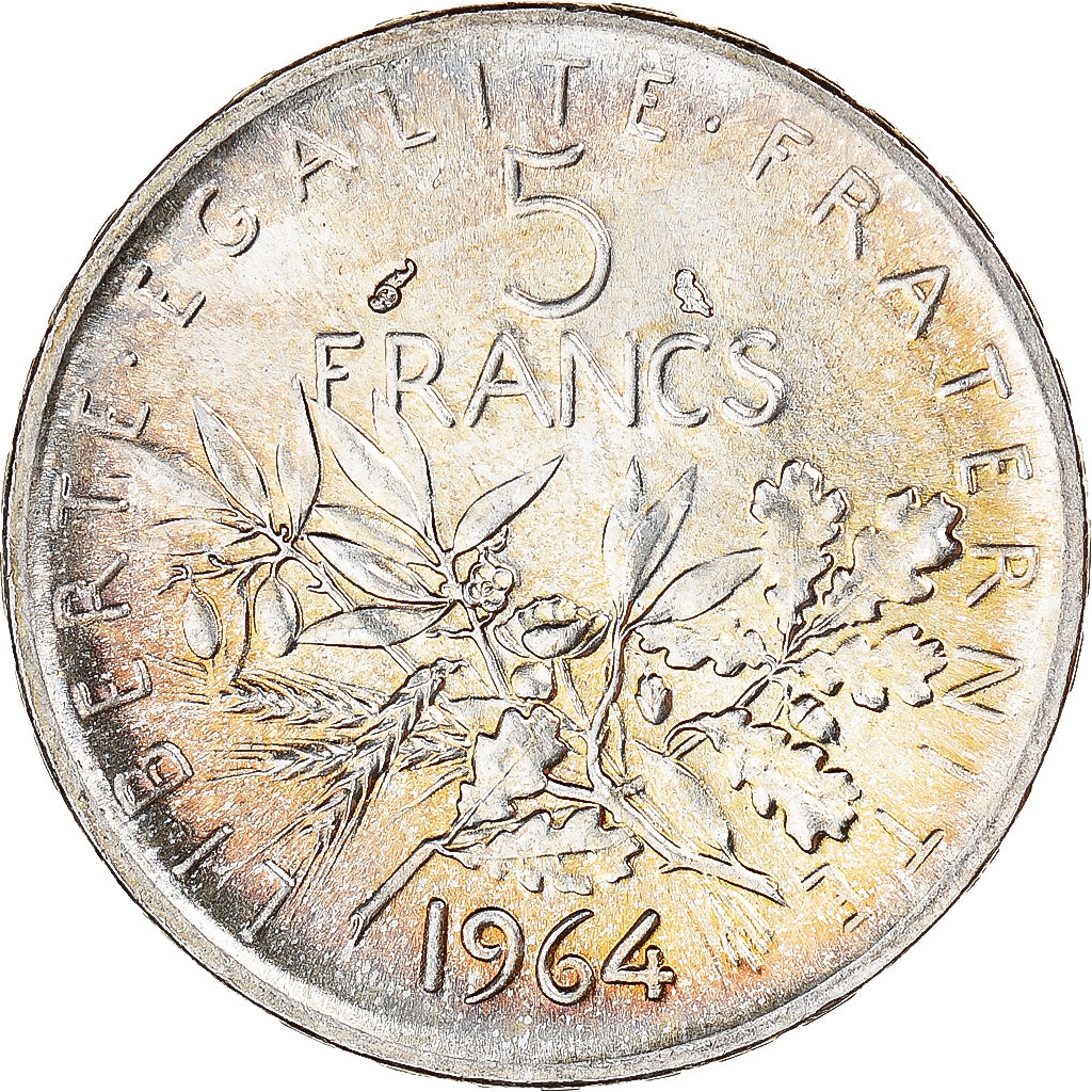 France, Semeuse, 5 Francs, 1964, SPL, Argent, KM:926, Gadoury:770