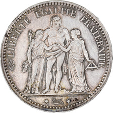 Moneta, Francja, Hercule, 5 Francs, 1873, Paris, EF(40-45), Srebro, KM:820.1