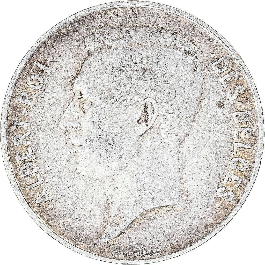 Moneta, Belgia, Franc, 1911, AU(50-53), Srebro, KM:72