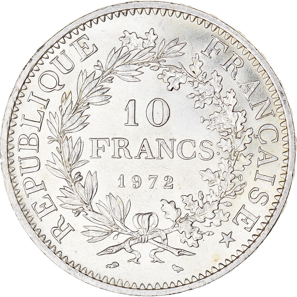 Coin, France, Hercule, 10 Francs, 1972, Paris, MS(60-62), Silver, KM:932