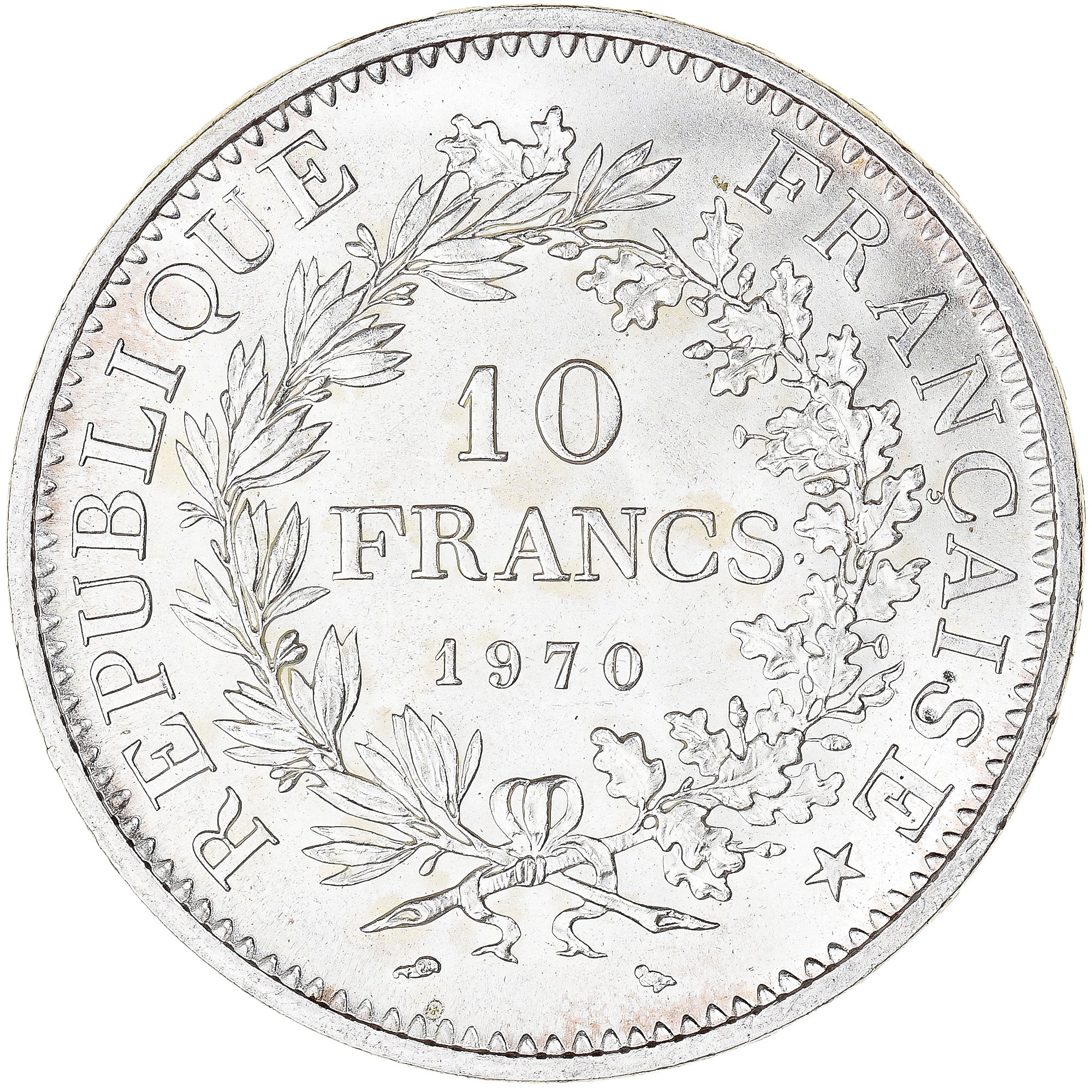 Coin, France, Hercule, 10 Francs, 1970, Paris, MS(60-62), Silver, KM:932
