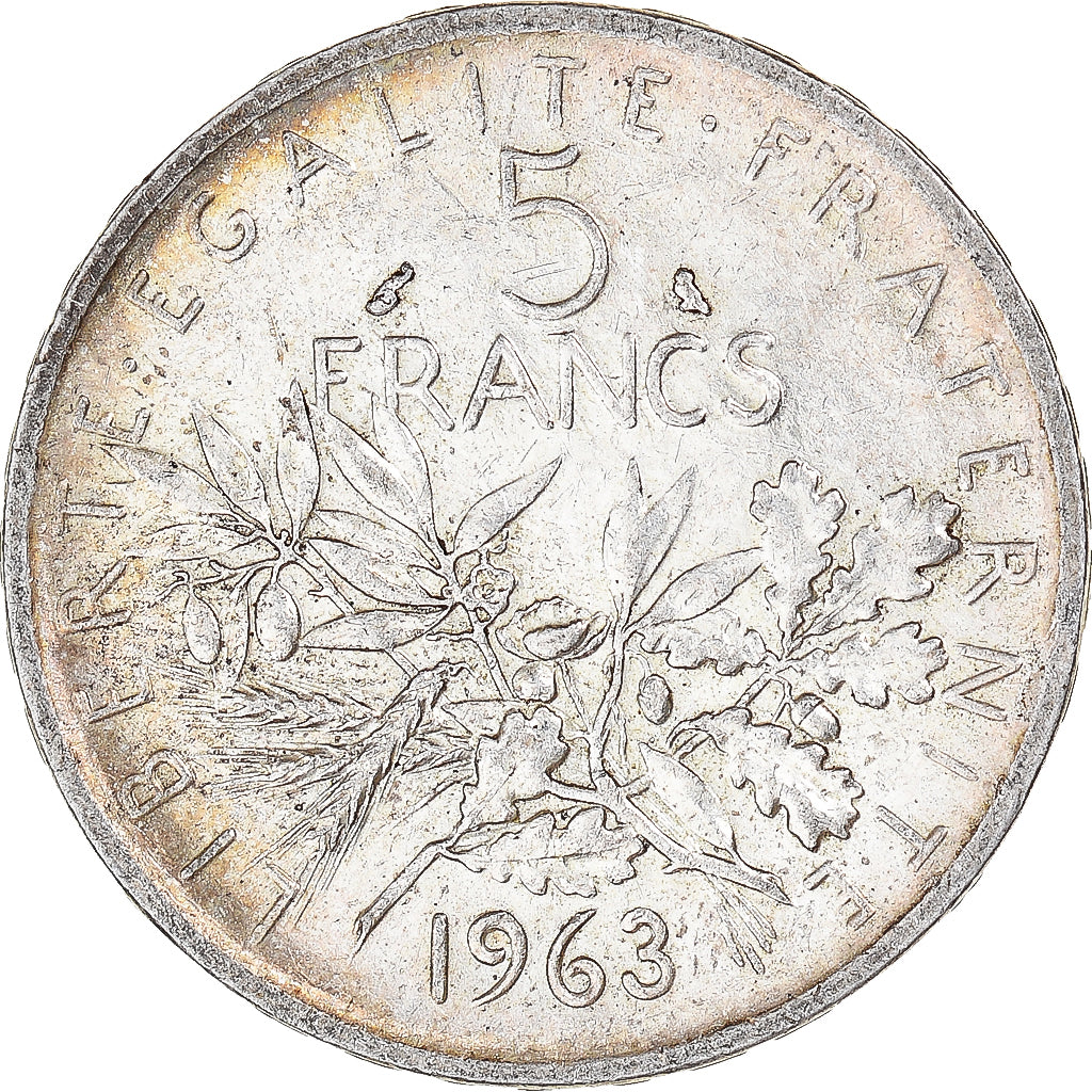 Monnaie, France, Semeuse, 5 Francs, 1963, Paris, TTB, Argent, Gadoury:770