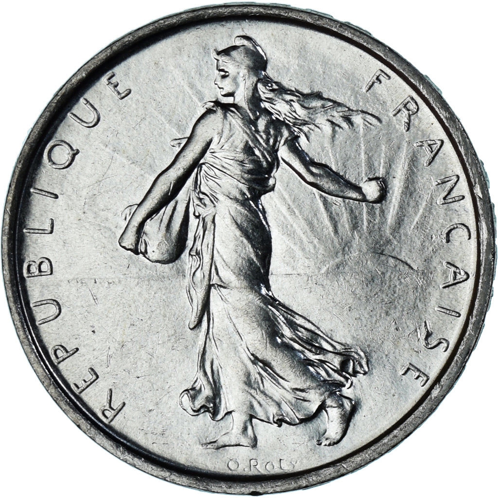 Munten, Frankrijk, Semeuse, 5 Francs, 1969, Paris, UNC-, Zilver, KM:926