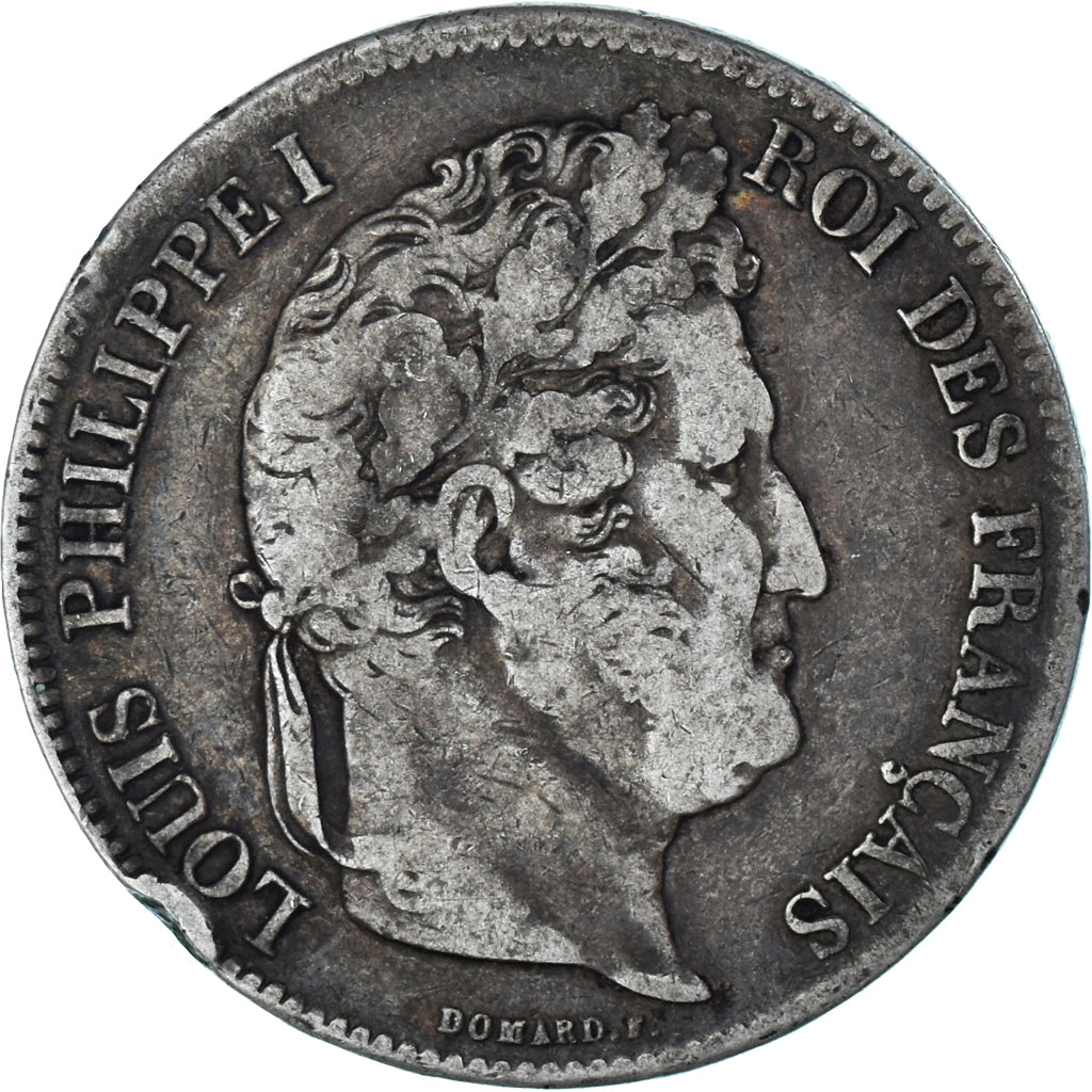 Coin, France, Louis-Philippe, 5 Francs, 1834, Lille, VF(30-35), Silver