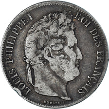 Coin, France, Louis-Philippe, 5 Francs, 1834, Lille, VF(30-35), Silver