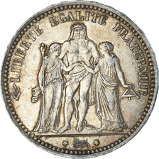 Moneda, Francia, Hercule, 5 Francs, 1873, Paris, MBC+, Plata, KM:820.1