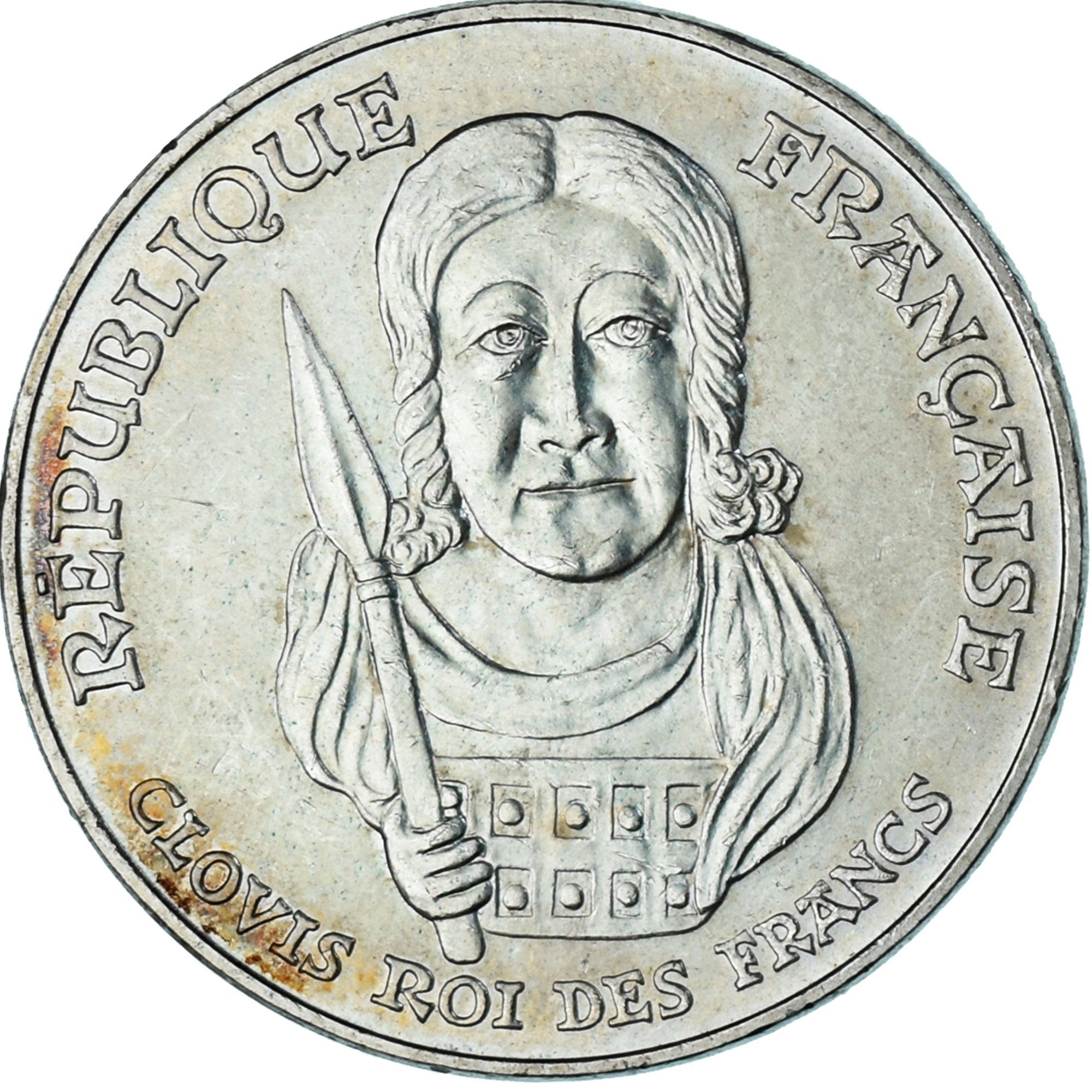 Monnaie, France, Clovis, 100 Francs, 1996, TTB+, Argent, Gadoury:953, KM:1180