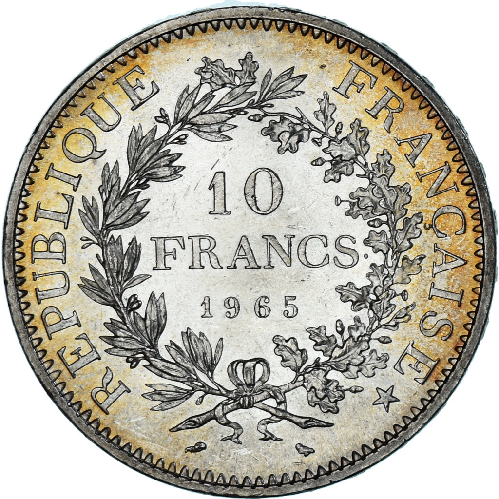 Coin, France, Hercule, 10 Francs, 1965, Paris, MS(63), Silver, KM:932
