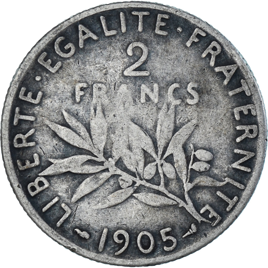 Monnaie, France, Semeuse, 2 Francs, 1905, Paris, TB+, Argent, Gadoury:532