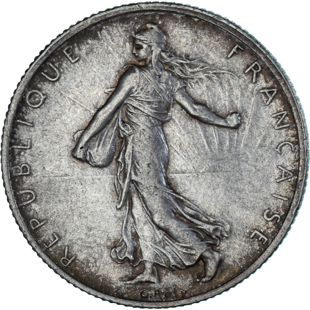 Munten, Frankrijk, Semeuse, 2 Francs, 1916, Paris, ZF, Zilver, KM:845.1