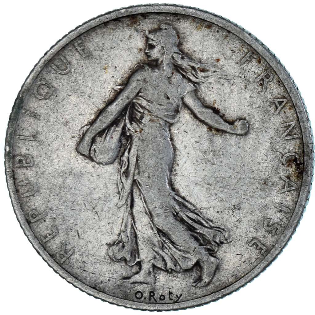 Moneda, Francia, Semeuse, 2 Francs, 1901, BC+, Plata, KM:845.1, Gadoury:532